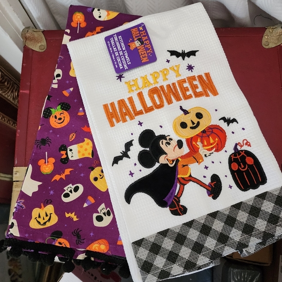Disney Holiday Mickey Mouse Happy Halloween Kitchen Towels Poshmark